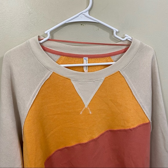 Free people Color block pullover sweatshirt Small - Picture 2 of 8